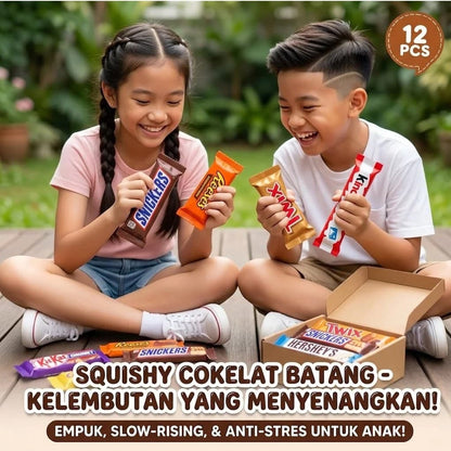 Chocolate Bar Squishy Toy | Super Soft Slow Rising Squeeze Fidget | Realistic Snack Design | Stress & Anxiety Relief Sensory Toy for Kids & Adults | Pack of 1