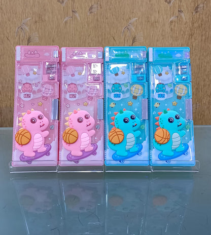 New Designs Magnetic Pencil Case with Sharpener- Stationary Organizer Pencil Box for Girls, Kids, Boys (Multicolor)