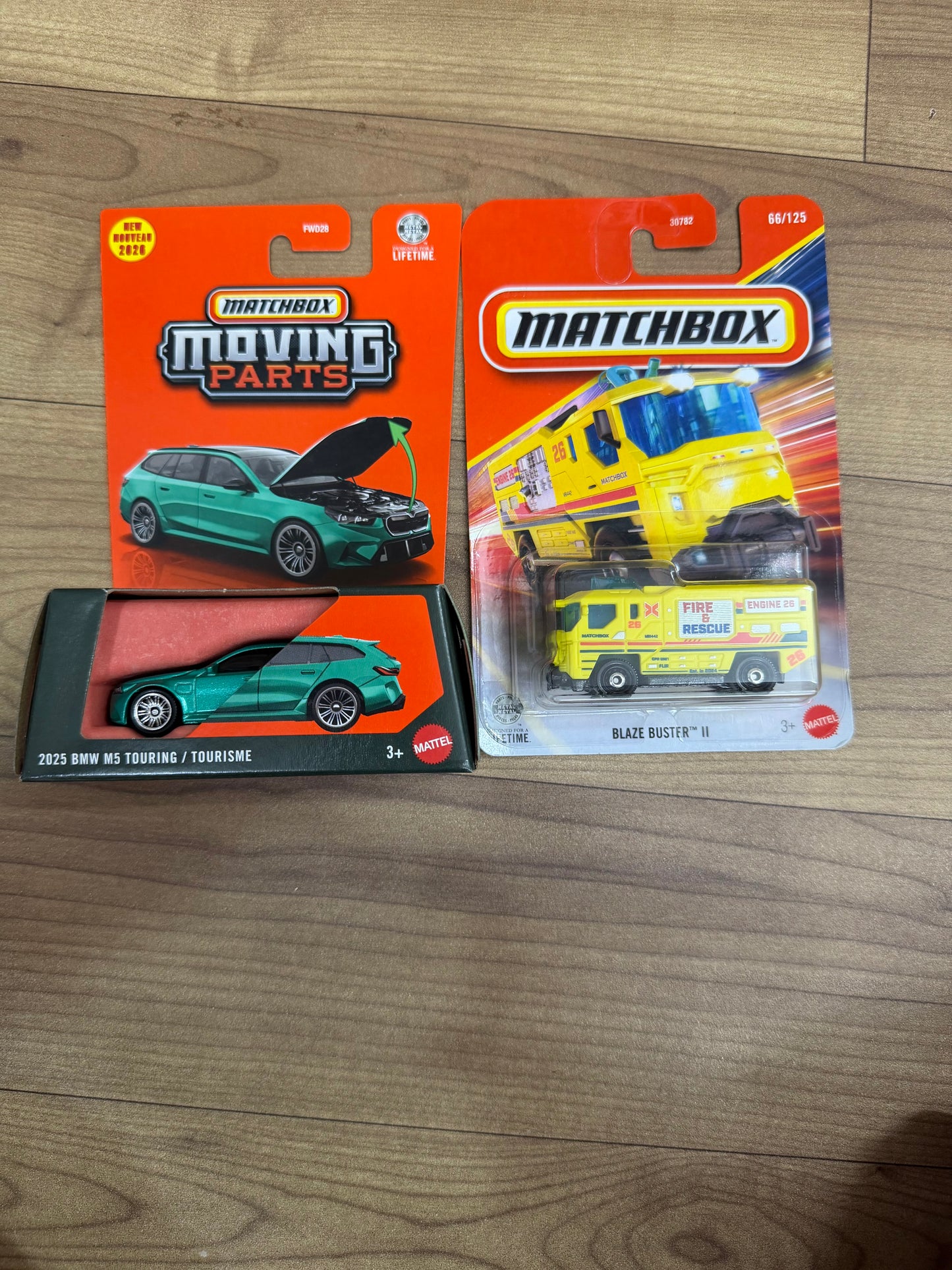 2025 BMW M5 TOURING/ TOURISME- FWD28_MOVING PARTS MATCHBOX AND BLAZE BUSTER II (MATCHBOX CAR)