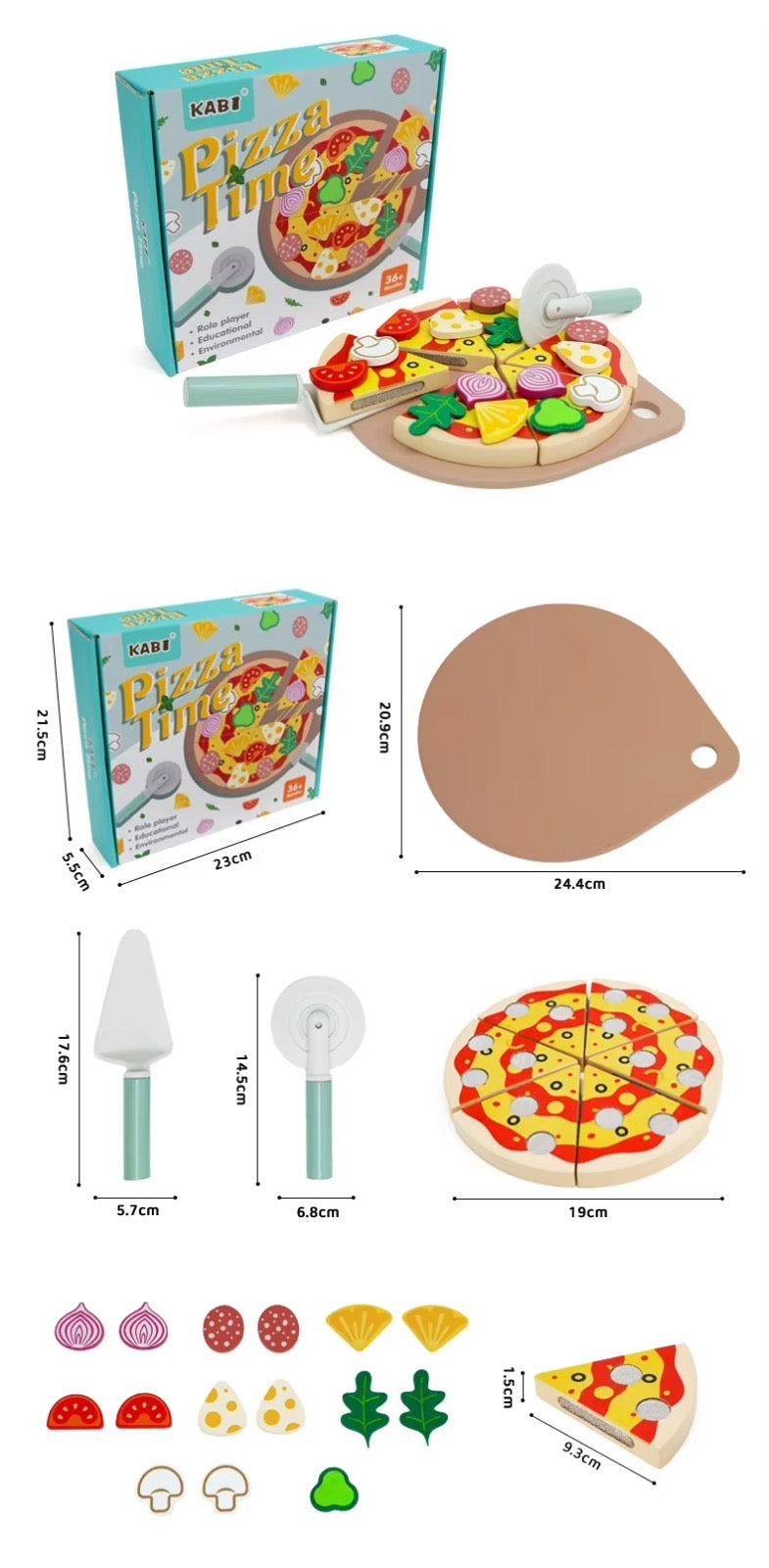 Wooden Pizza Set