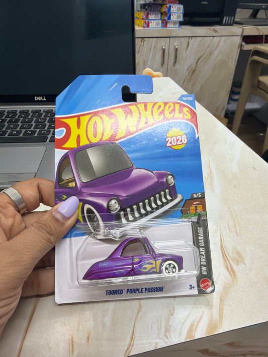 SINGLE HOT WHEELS CAR TOONED PURPLE PASSION
