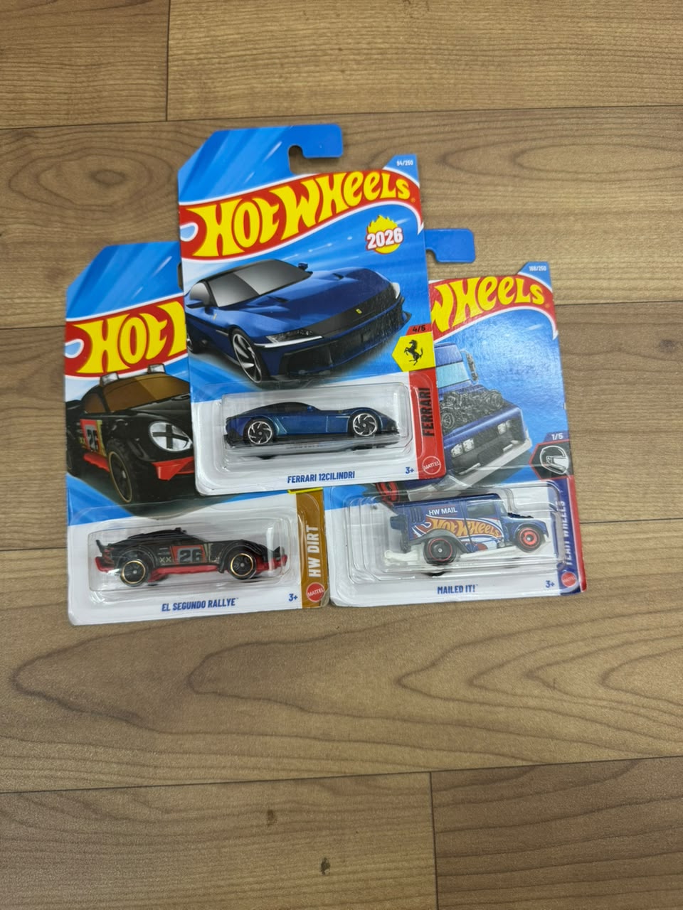 FERRARI 12CILINDRI AND MAILED IT AND EL SEGUNDO RALLYE : SINGLE HOT WHEELS CARS