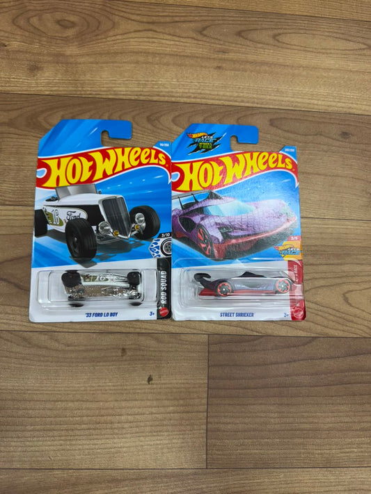 33 FORD LO BOY AND STREET SHRIEKER- PURPLE: SINGLE HOT WHEELS CARS