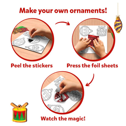 Foil Fun: Christmas Ornaments | No Mess Art Kit (ages 4+)