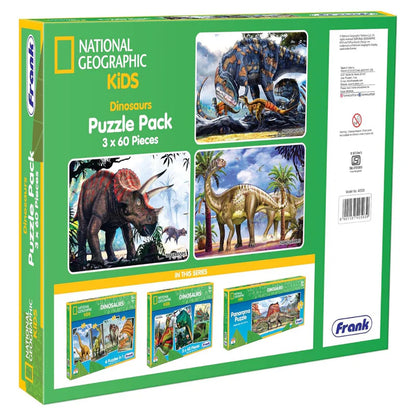 Frank 3 in 1 National Geographic Dinosaurs Jigsaw Puzzle