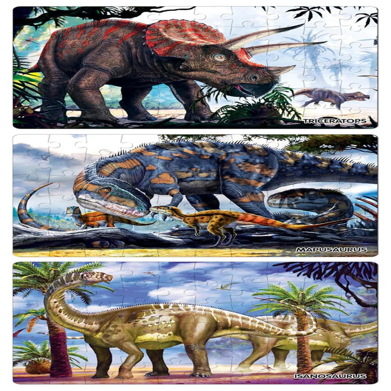 Frank 3 in 1 National Geographic Dinosaurs Jigsaw Puzzle