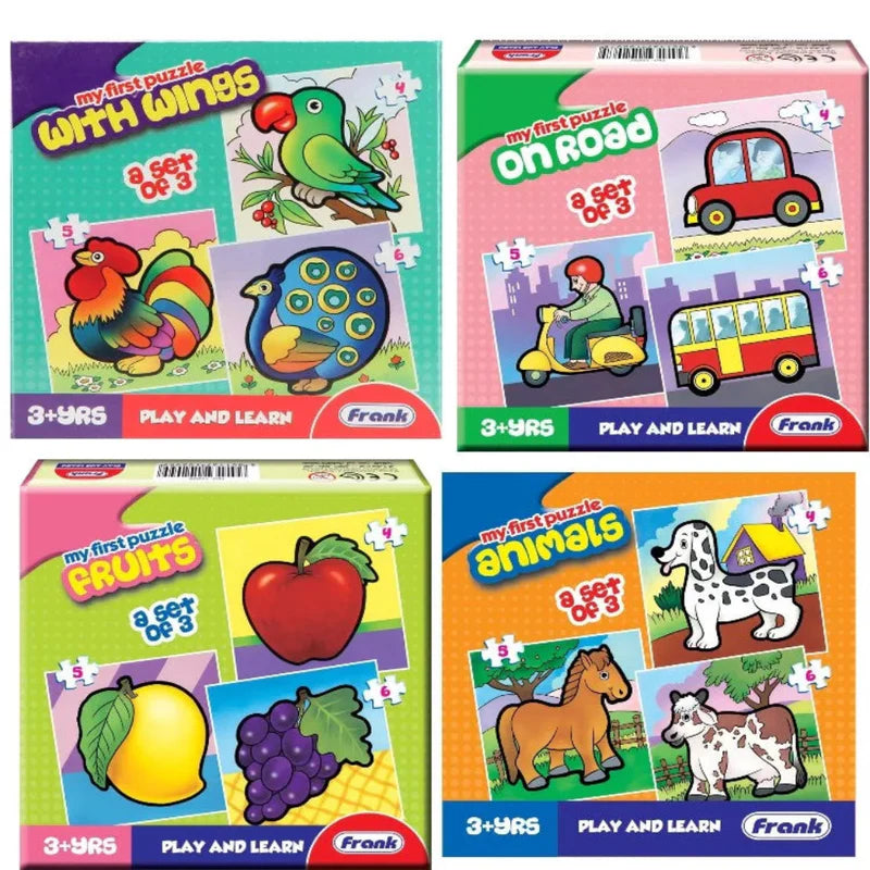Frank First Jigsaw Puzzles Pack Set of 4 for Kids