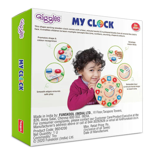 Funskool Giggles My Clock- Wooden