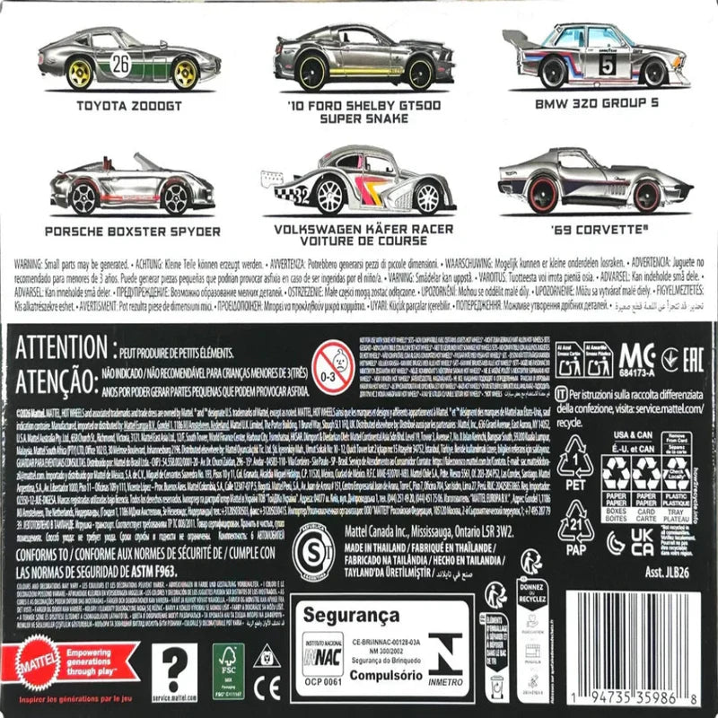 Hot Wheels 2026 Silver Series - ZAMAC Set of 6 - Collector Edition and 6 RANDOM FANTASY CARS of HOTWHEELS