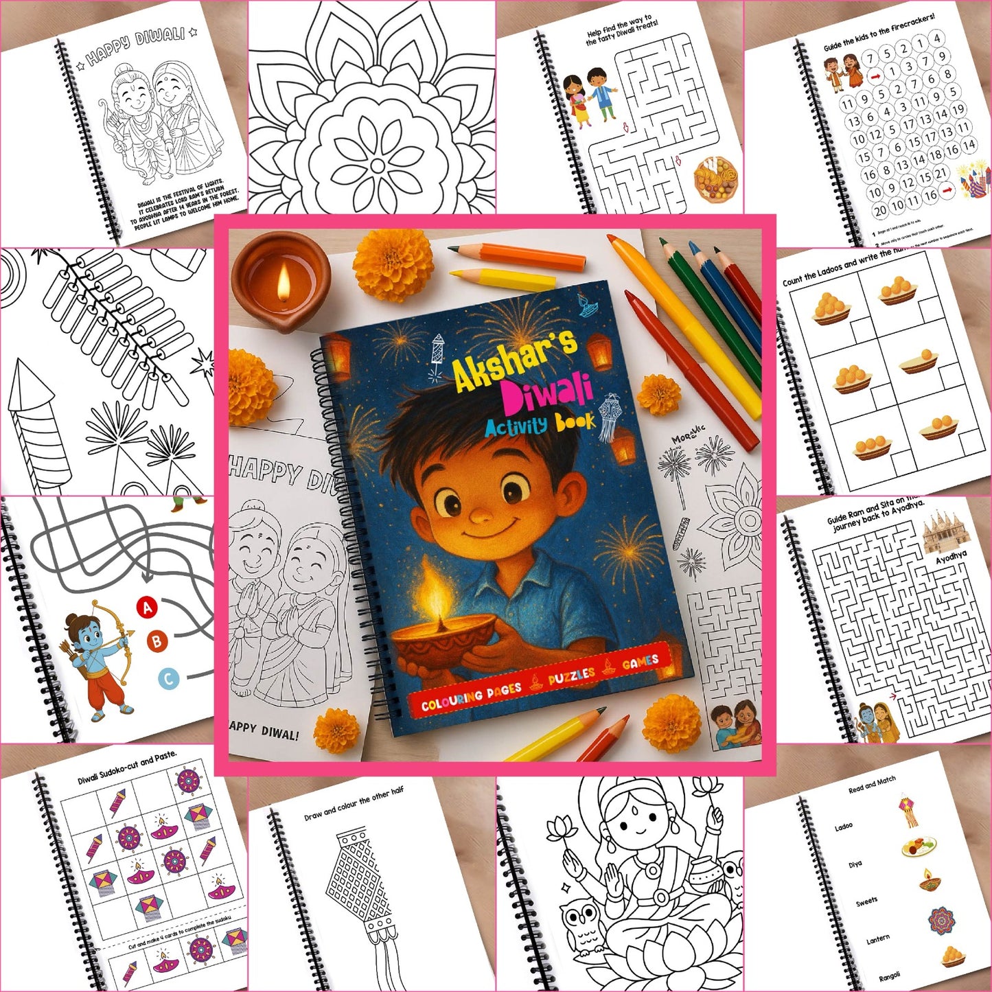 Personalised Diwali Special Kids Activity Book