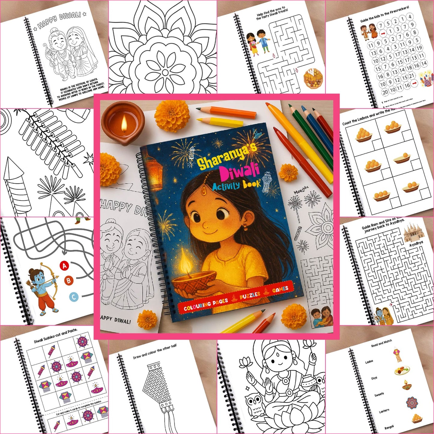 Personalised Diwali Special Kids Activity Book