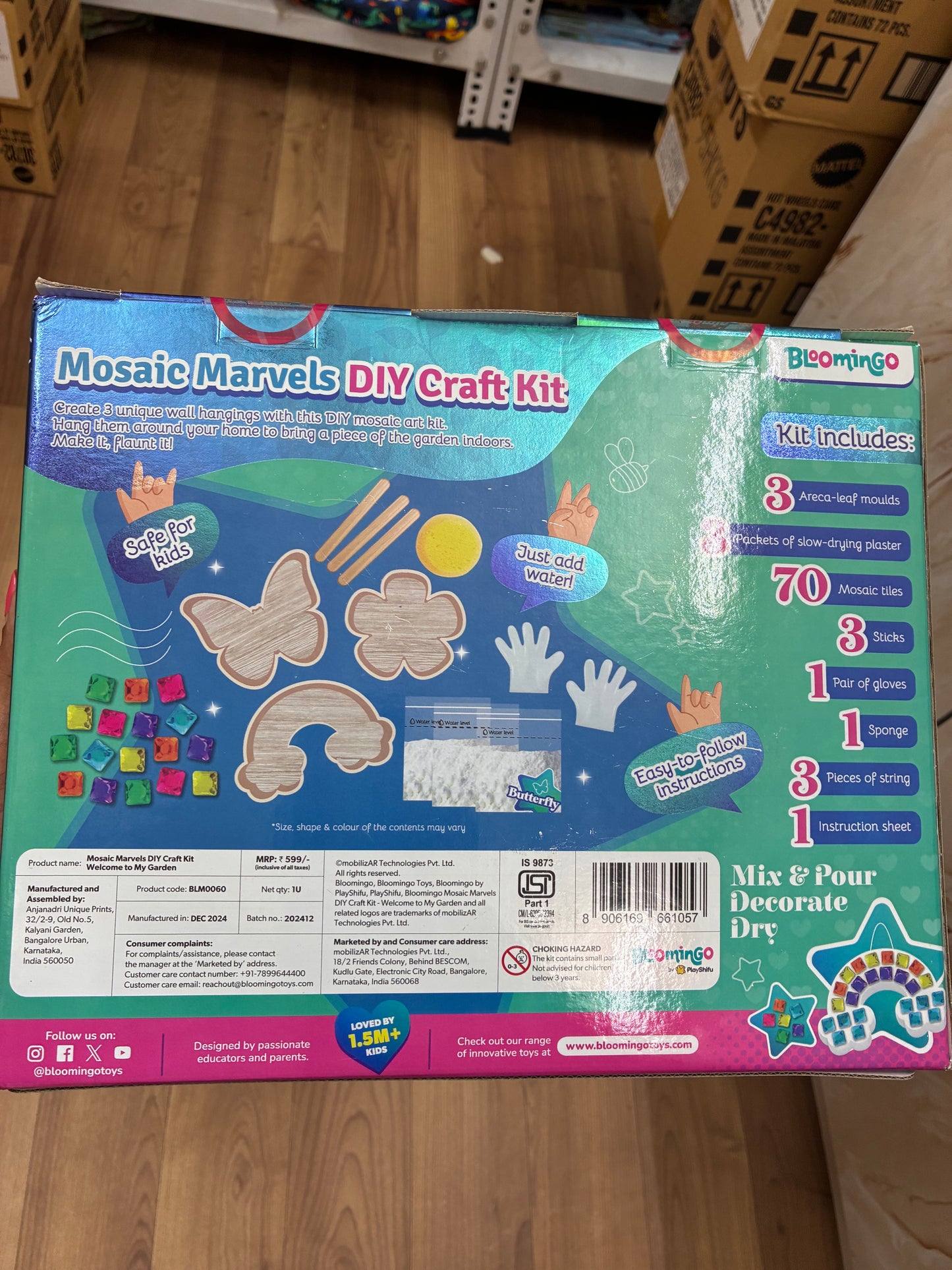 Bloomingo Welcome to My Garden - Mosaic Marvels DIY Craft Kit