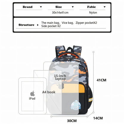 Dinosaur Camo Kids School Bag | Primary School Backpack