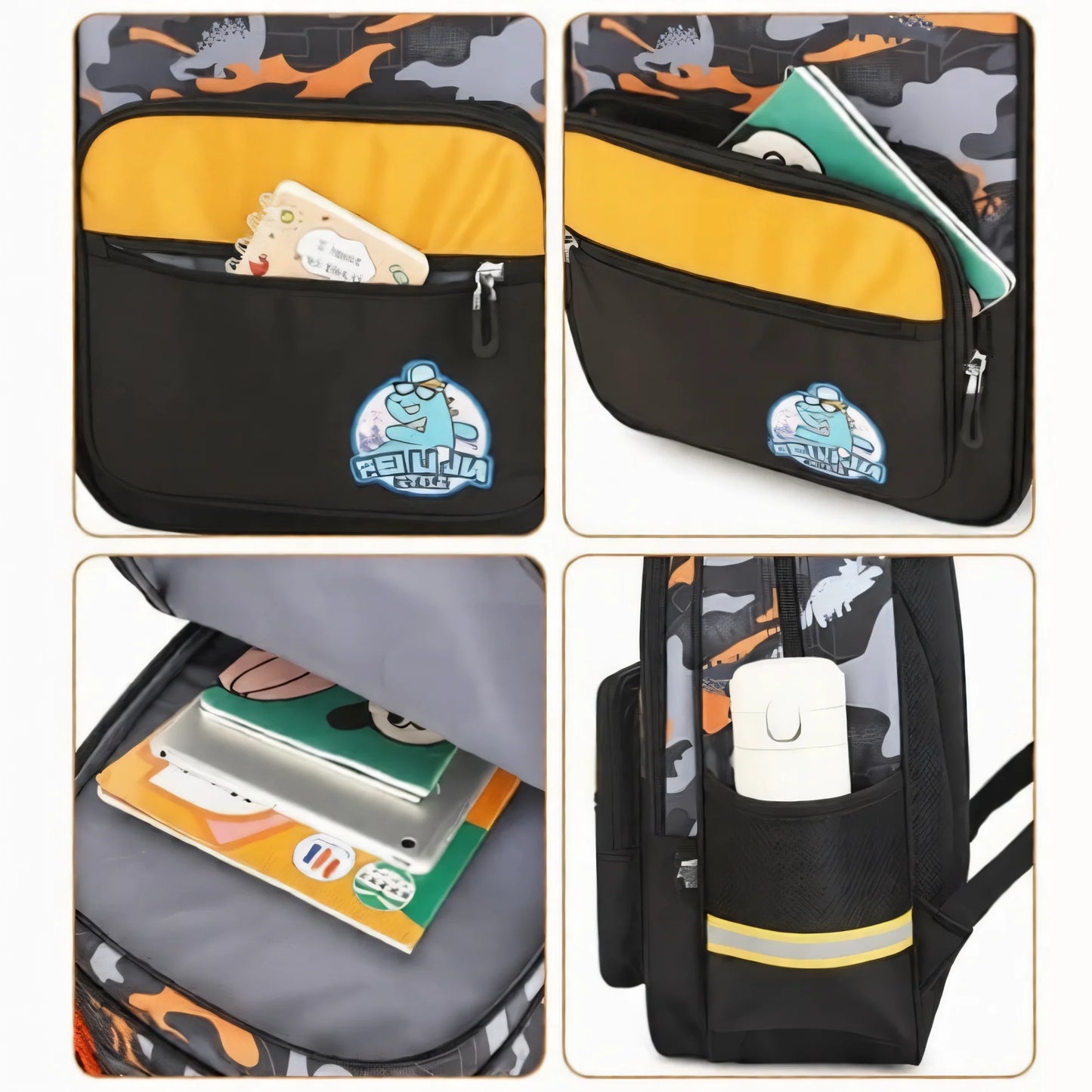 Dinosaur Camo Kids School Bag | Primary School Backpack