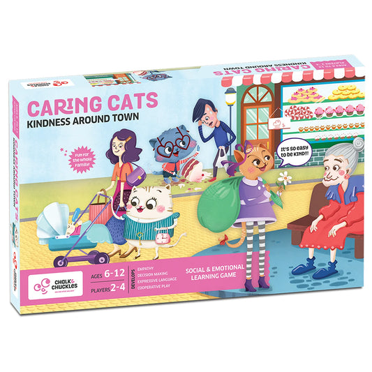 Caring Cats Board Game-  Kindness Around Town