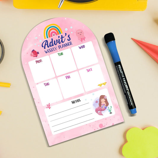 Fridge Magnetic Weekly Planner for Kids