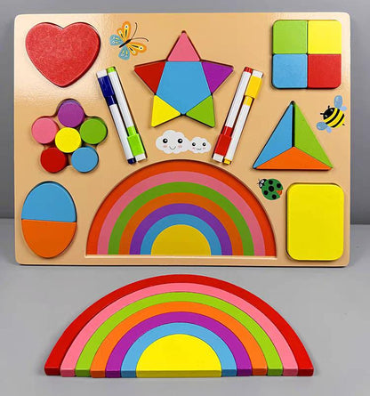 Wooden Shape Puzzle & White Board
