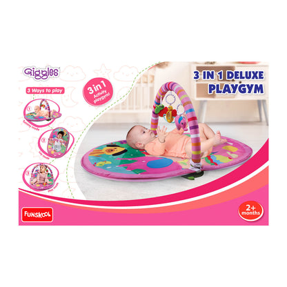 3 In 1 Deluxe Play Gym – Pink