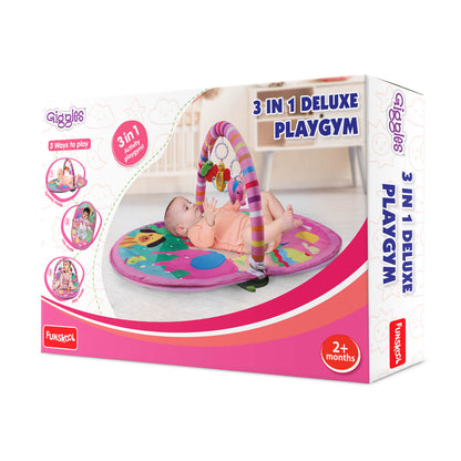3 In 1 Deluxe Play Gym – Pink