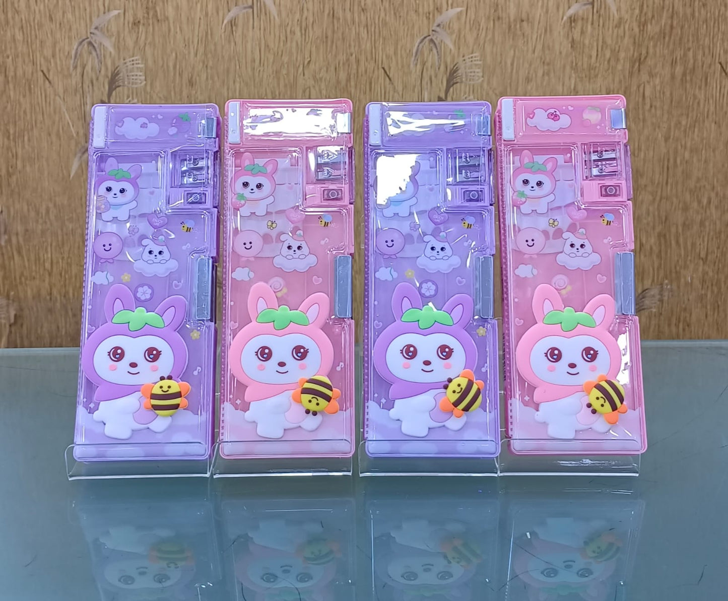 New Designs Magnetic Pencil Case with Sharpener- Stationary Organizer Pencil Box for Girls, Kids, Boys (Multicolor)