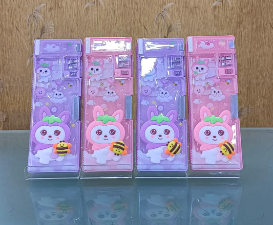 New Designs Magnetic Pencil Case with Sharpener- Stationary Organizer Pencil Box for Girls, Kids, Boys (Multicolor)