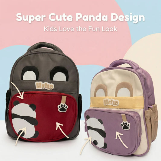 3D Panda Kids School Bag