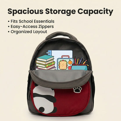 3D Panda Kids School Bag