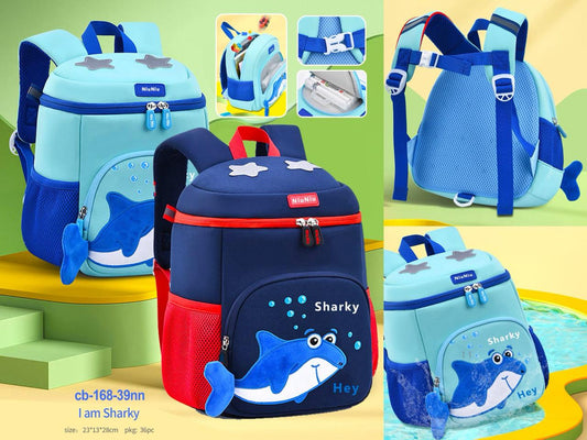 3D Shark Bagpack for Kids | School Bag | Water-Resistant