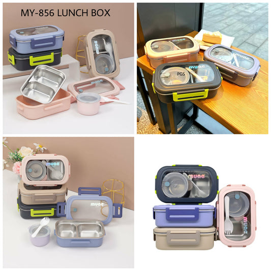 Stainless Steel Lunch Box- 2 Partition with Container