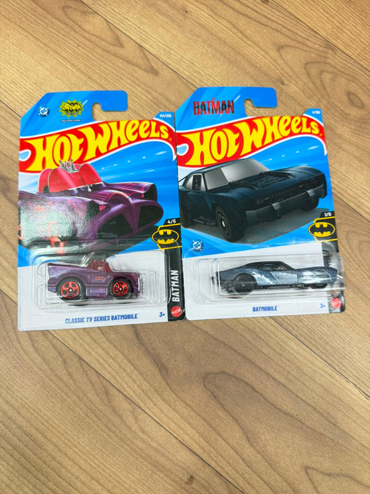SINGLE HOT WHEELS CAR BATMOBILE AND CLASSIC TV SERIES BATMOBILE