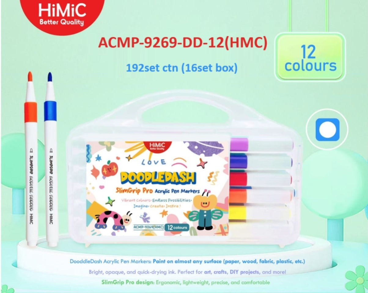 DoodleDash Acrylic Pen Marker - 12 colors