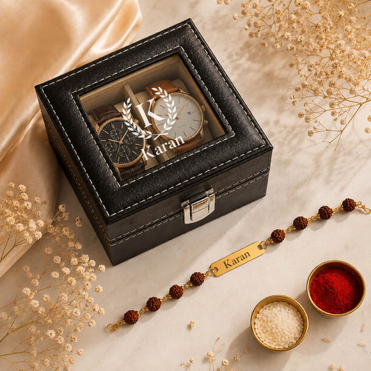 Personalised Watch box and Rakhi