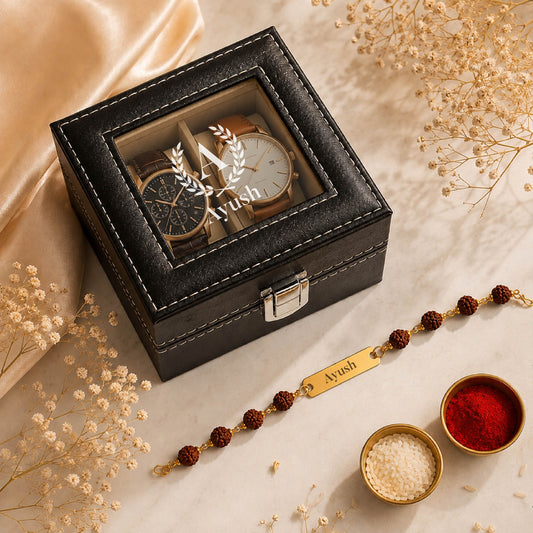 Personalised Watch box and Rakhi
