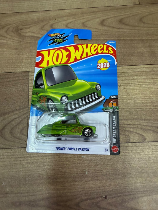 TOONED PURPLE PASSION- GREEN - SINGLE HOTWHEELS