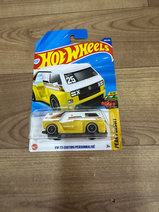 VW T3 CUSTOM PERSONALISEE- YELLOW - SINGLE HOTWHEELS