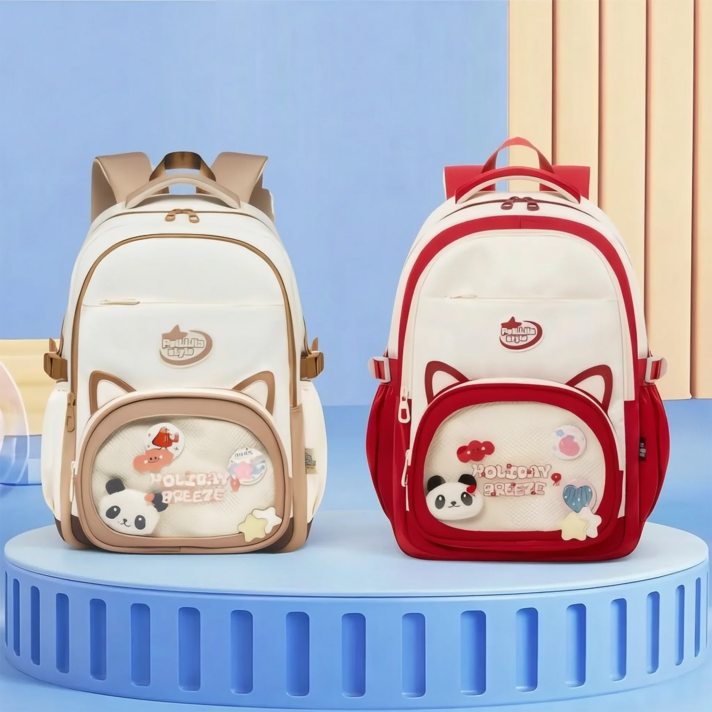 Panda- Cat Ear Kids School Bag | Lightweight Backpack