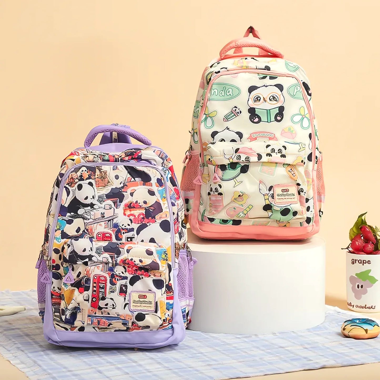 Adorable Panda Large Capacity Kids School Bag