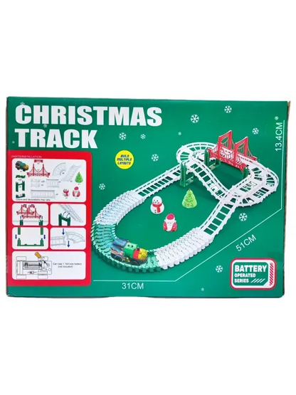 Christmas Rail Train Set, Railway "New Year's Adventures", 70 pieces