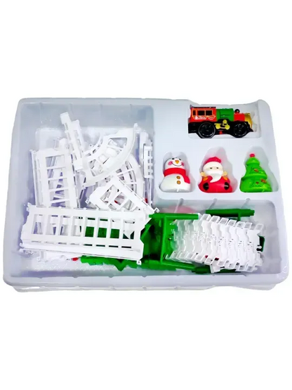Christmas Rail Train Set, Railway "New Year's Adventures", 70 pieces