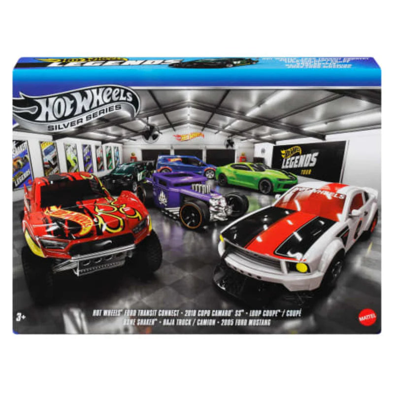 Hot Wheels 2026 Silver Series Legends Car Set Of 6 Legends Vehicles and 6 FANTASY HOTWHEELS CARS