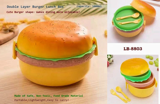 Burger Tiffin Box | Light weight Lunch Box for Kids