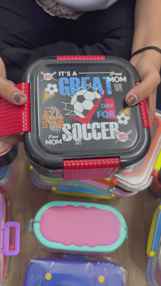 3-Compartment Kids Stainless Steel Lunch Box (Leakproof | Cute Designs)
