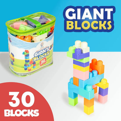 Ratnas's Giant Blocks 30 Pcs Big Building Bag with Big Building Blocks (Copy)