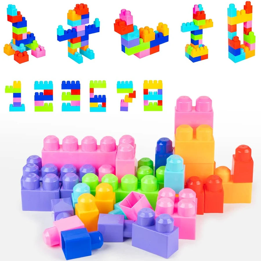 Ratnas's Giant Blocks 30 Pcs Big Building Bag with Big Building Blocks (Copy)