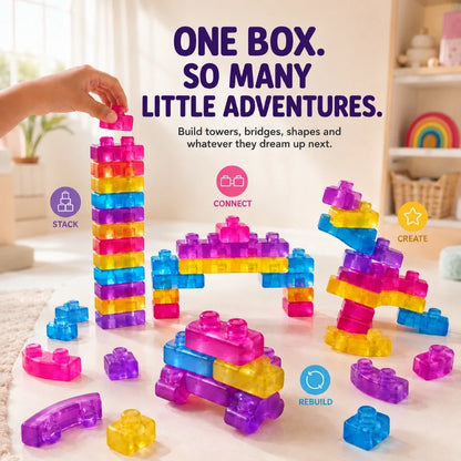 Scoobies Build-A-Squish Soft Blocks, 32 PCS Squishy Building Blocks for Kids