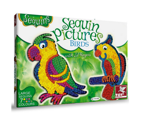 Toy Kraft Birds Sequin Pictures